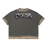 liquid chrome washed tee / OLIVE GREEN