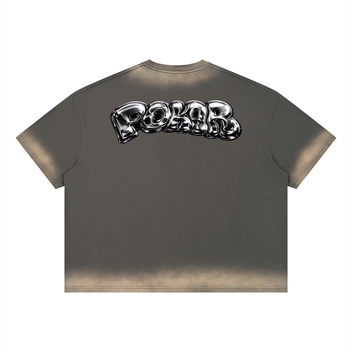 liquid chrome washed tee / OLIVE GREEN