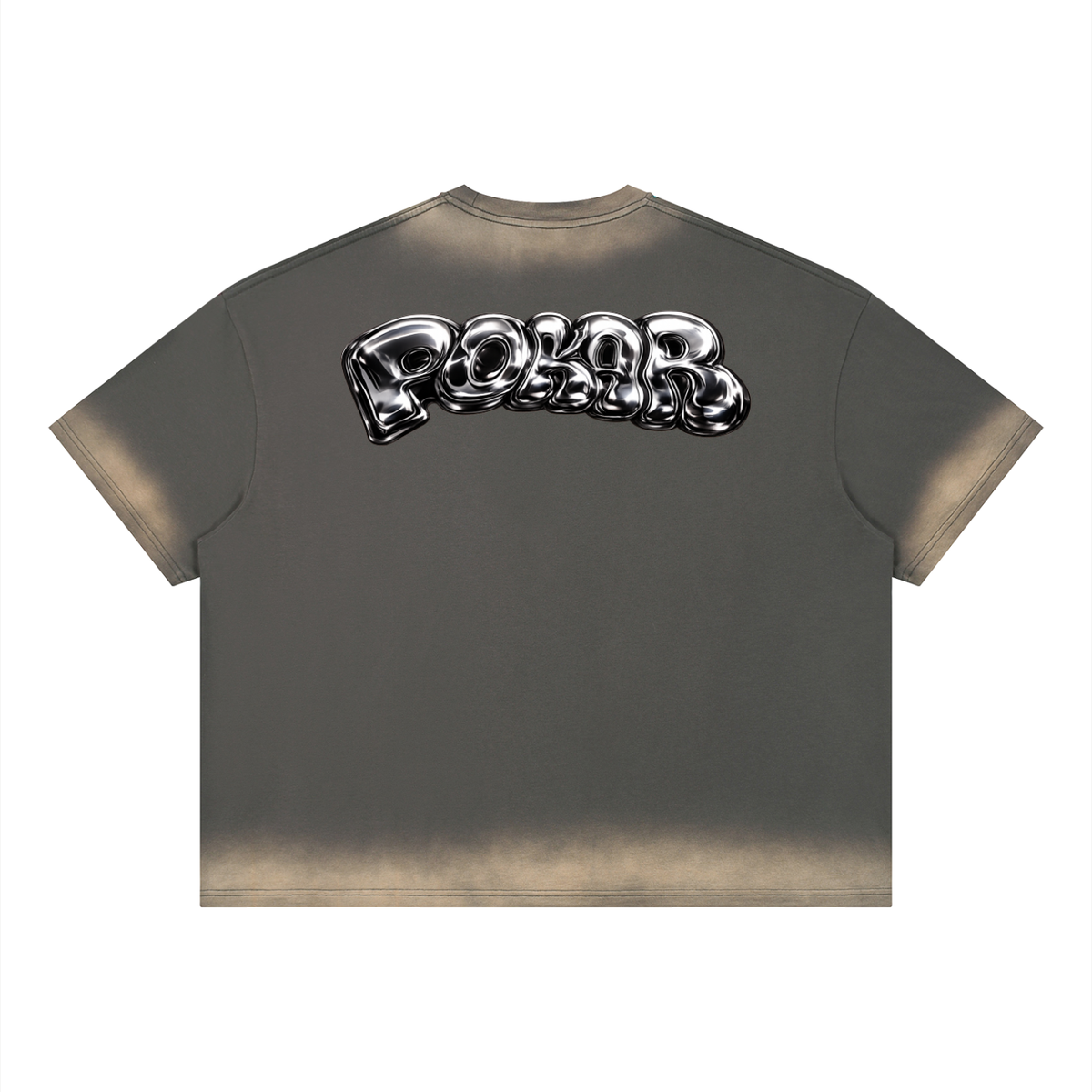 liquid chrome washed tee / OLIVE GREEN