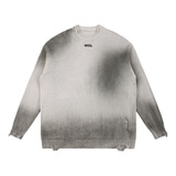 POKAR Distressed Knit Sweater / Washed Grey