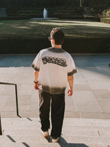liquid chrome washed tee / WHITE