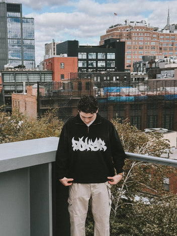 SUNFADE QUARTER ZIP / BLACK.