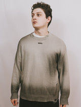 POKAR Distressed Knit Sweater / Washed Grey