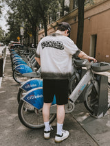 liquid chrome washed tee / WHITE