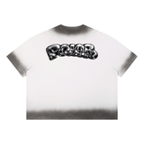 liquid chrome washed tee / WHITE
