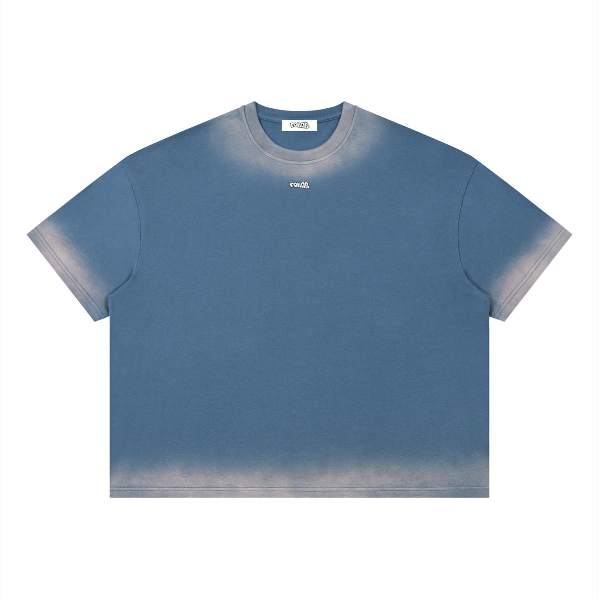 liquid chrome washed tee / BLUE SKY